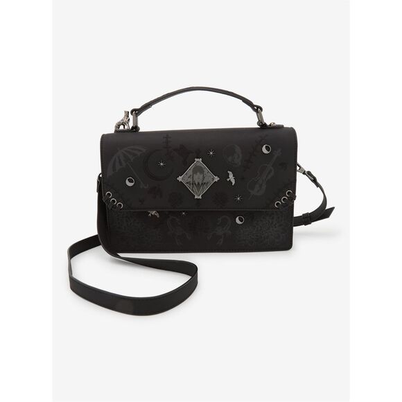 Wednesday Embroidered Icons Crossbody Bag - Picture 2 of 5